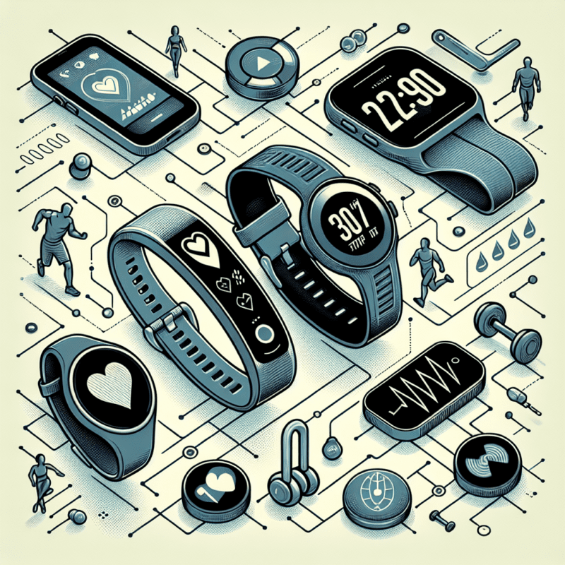 Smartwatches and fitness trackers illustration