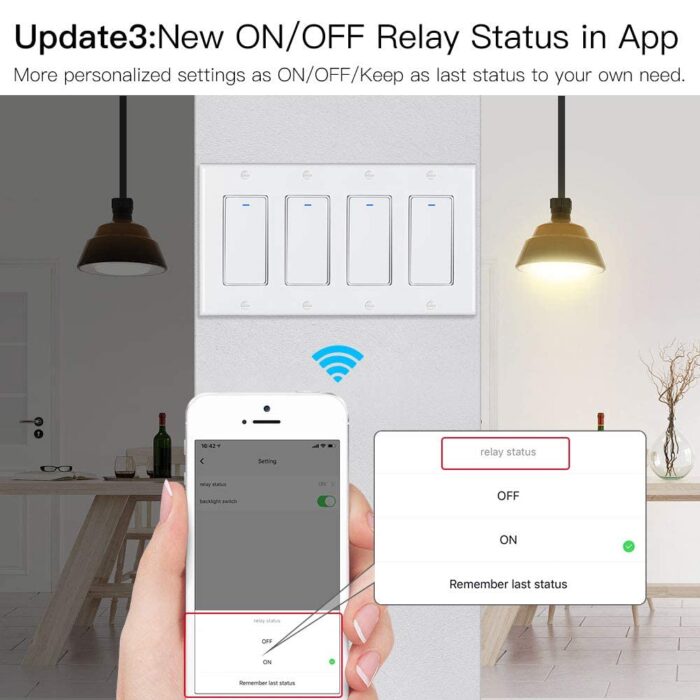 keyword: MoesGo WiFi Wall Push Button Smart Light Switch