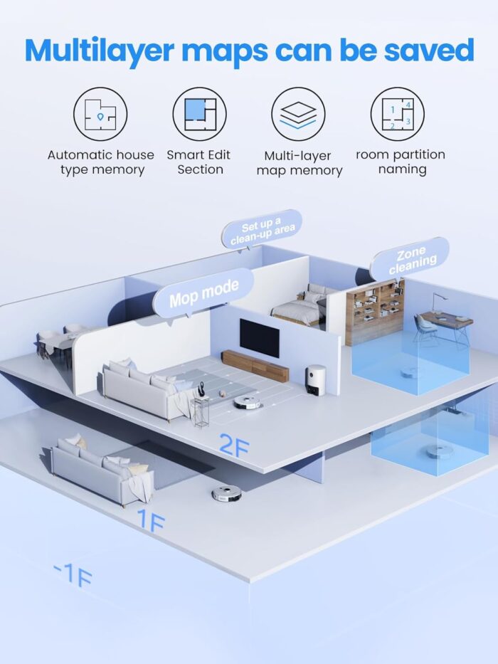 HONITURE Robot Vacuum and Mop Combo