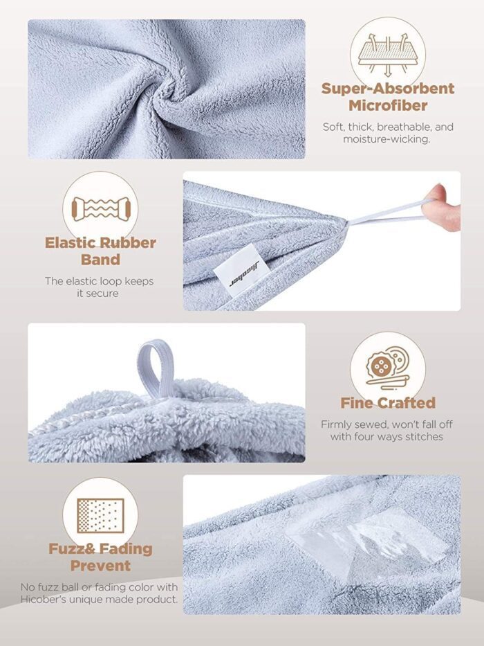 Hicober Microfiber Hair Towel