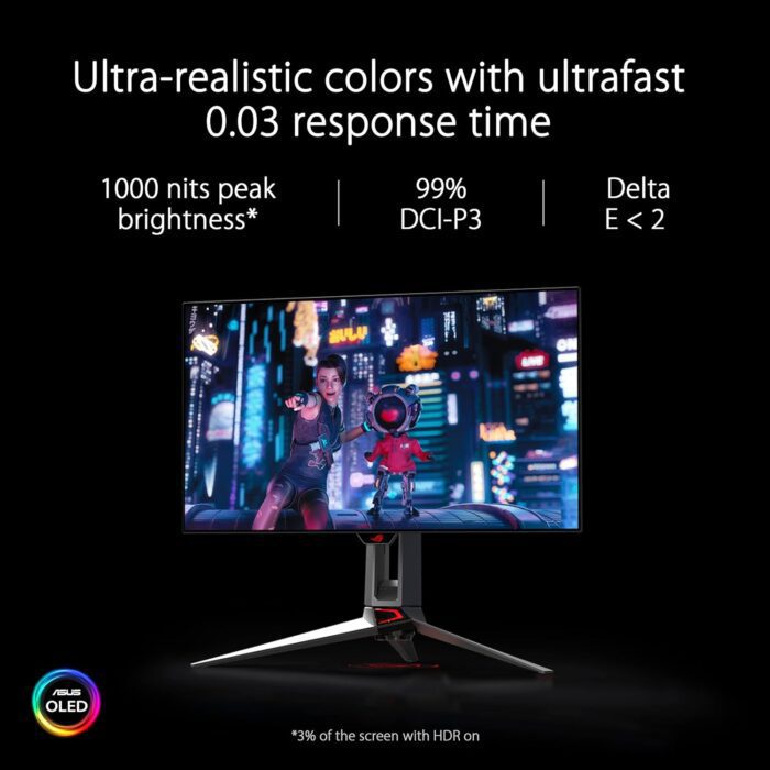 ASUS ROG Swift 27”1440P OLED DSC Gaming Monitor