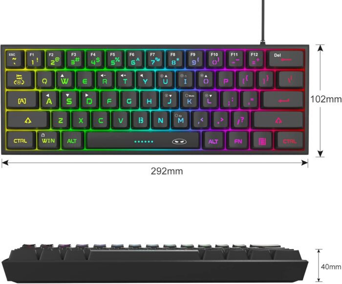 MageGee Mini 60%% Gaming Keyboard