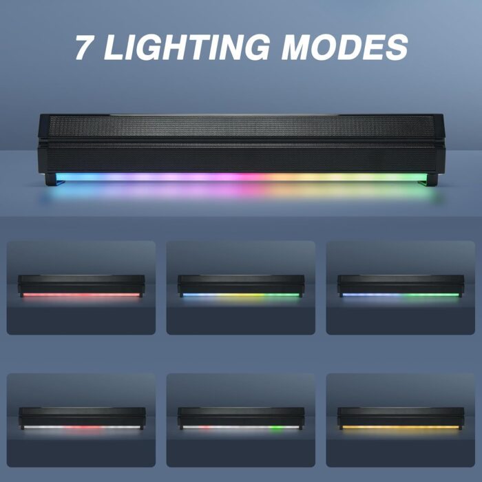 LED light bar with 7 color modes.