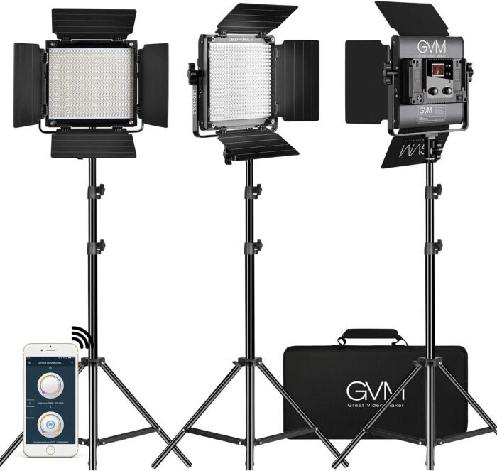 GVM 3 Pack LED Video Lighting Kits