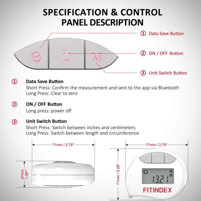 FITINDEX Smart Body Tape Measure