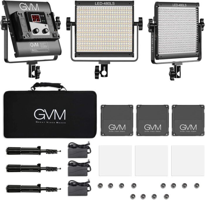 GVM 3 Pack LED Video Lighting Kits