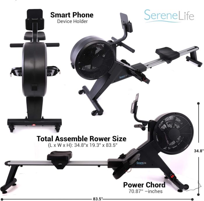 SereneLife Smart Rowing Machine