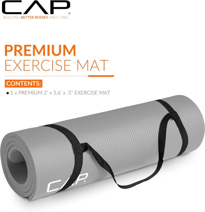 CAP Barbell 1/2-Inch High Density Exercise Yoga Mat