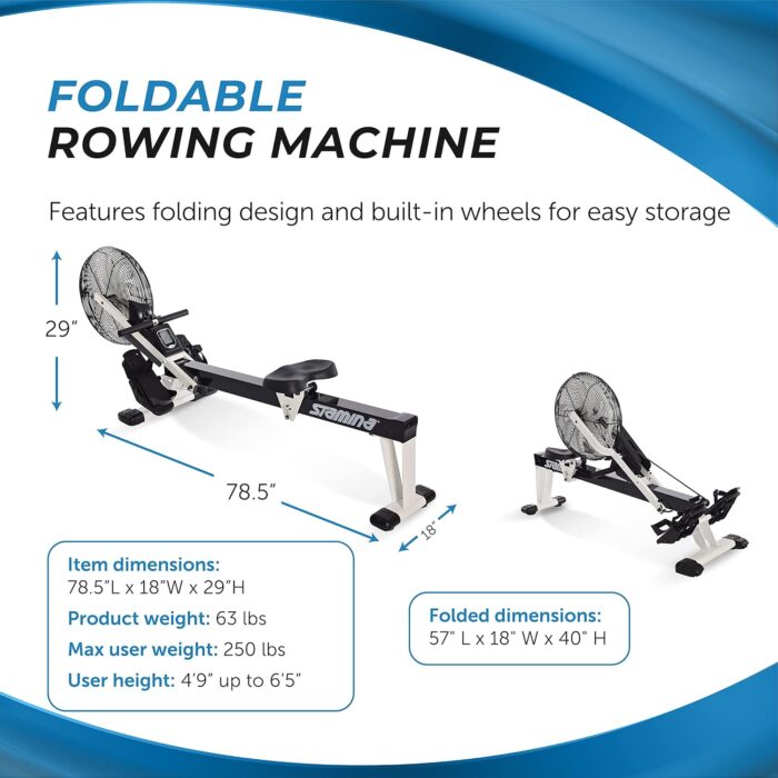 Stamina Air Rower Fitness Rowing Machine