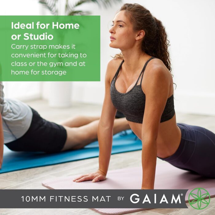 Gaiam Extra-Thick Yoga Fitness Mat and Exercise Mat