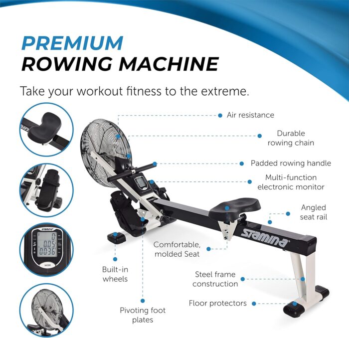 Stamina Air Rower Fitness Rowing Machine