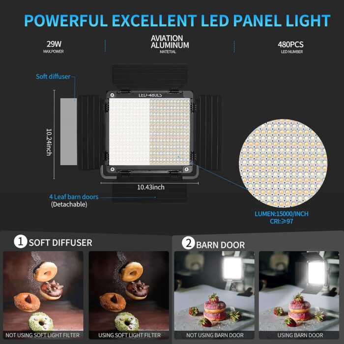 GVM 3 Pack LED Video Lighting Kits