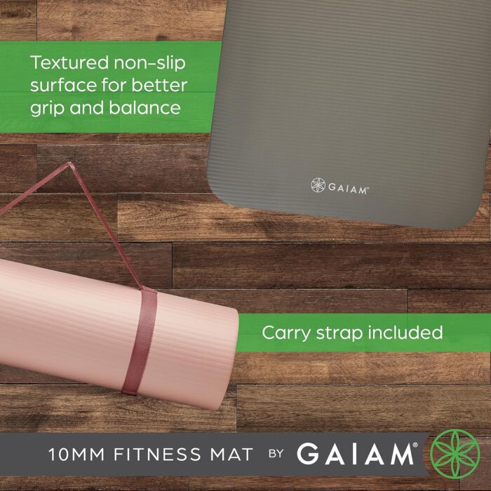 Gaiam Extra-Thick Yoga Fitness Mat and Exercise Mat