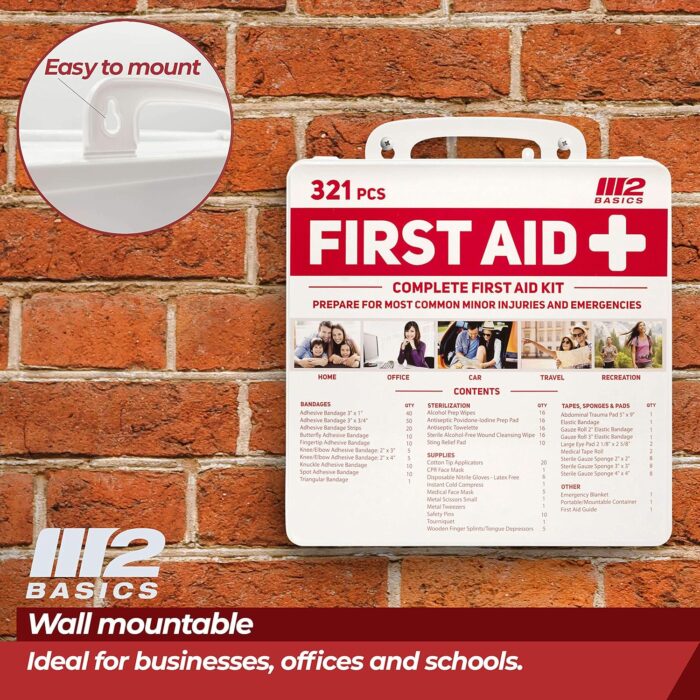 keyword: M2 BASICS Complete 321 Piece Emergency First Aid Kit