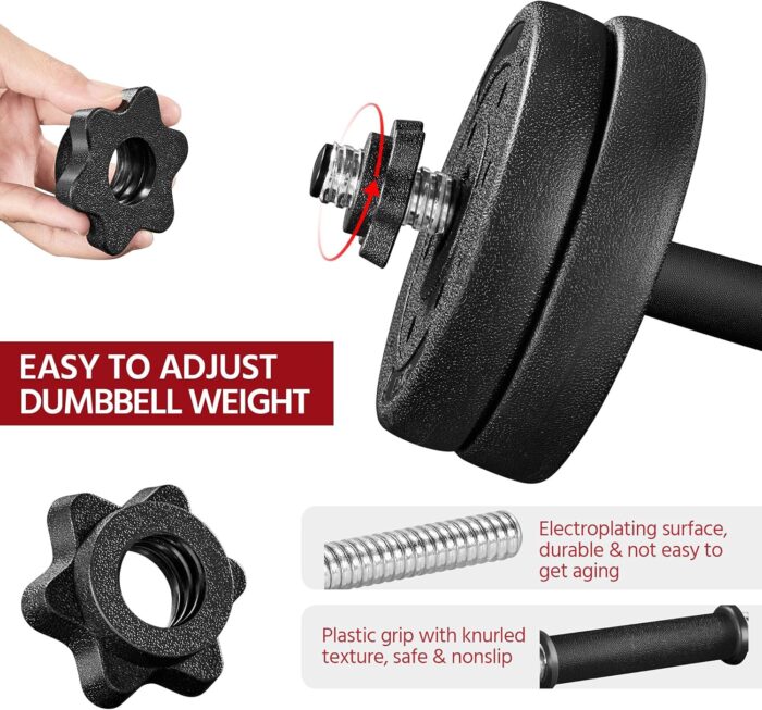 Yaheetech Adjustable Dumbbells Weight Set